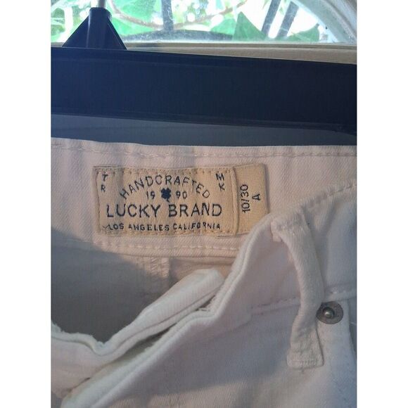 Lucky Brand Jeans Bridgette Skinny White Distressed Ankles 10/30 A - Picture 3 of 8